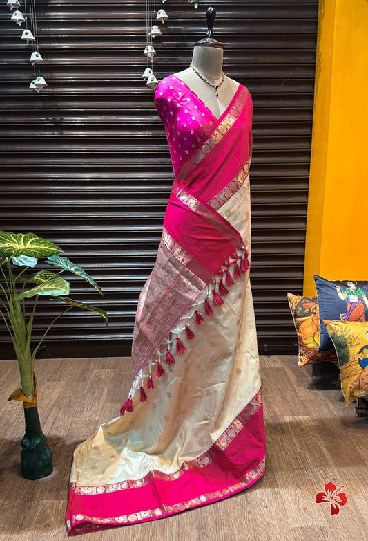 Soft semi silk saree - coin chakra