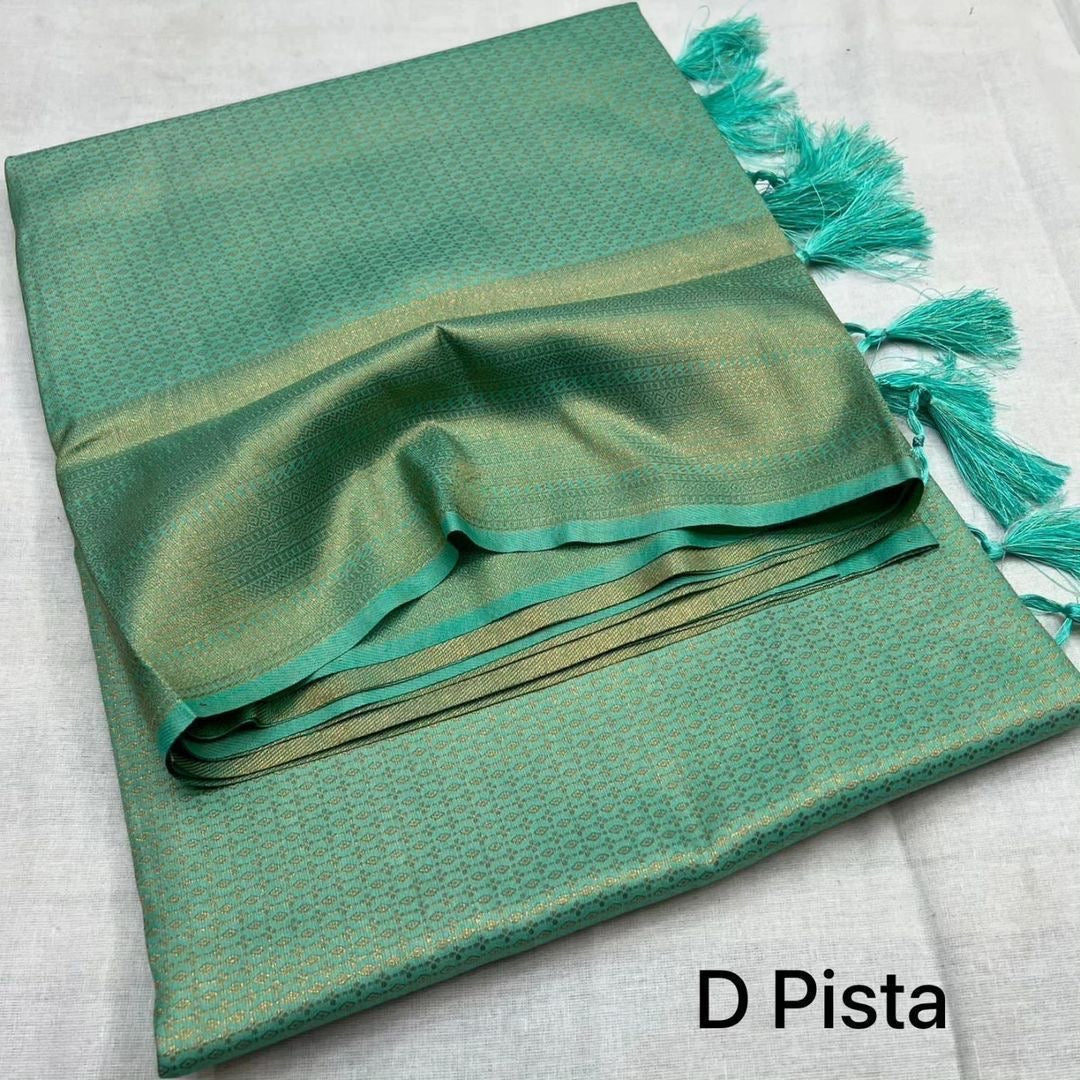 Soft kubera soft silk with copper zari