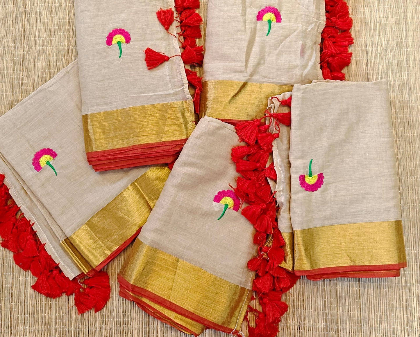 Soft mul cotton with embroidery
