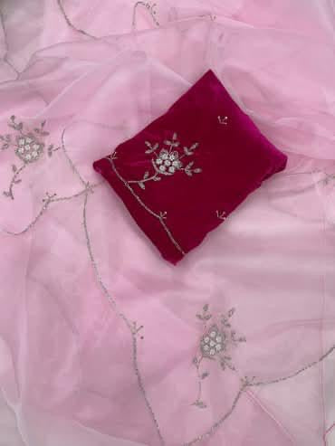 Soft organza with handwork