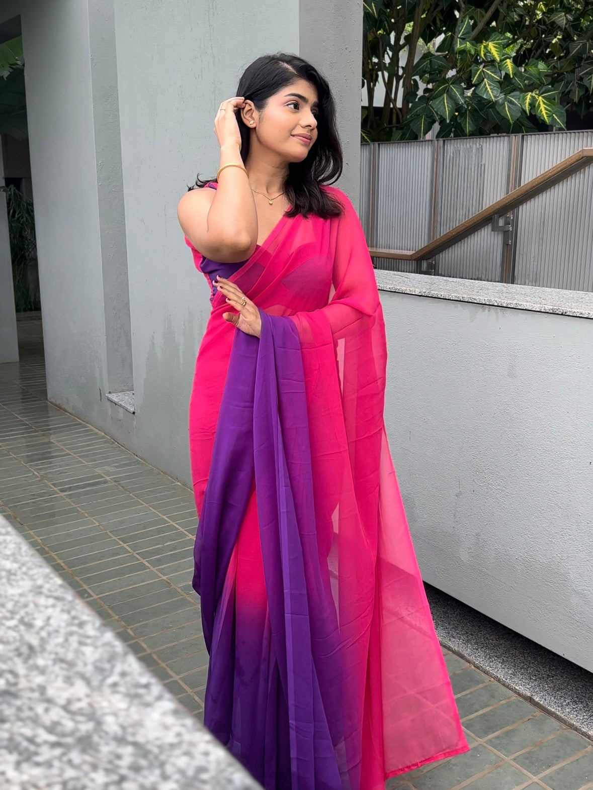 Soft georgette Ready to wear saree