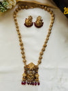 Temple long haaram - ruby beads