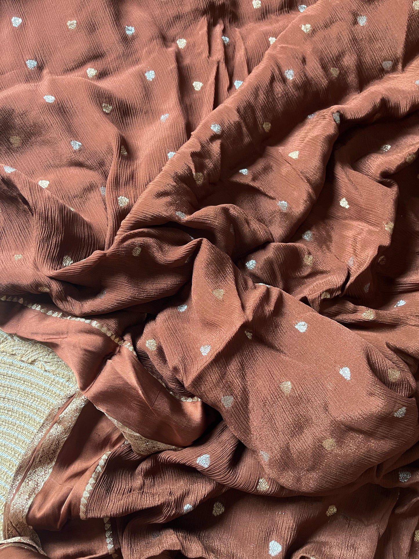 Soft viscous chinon silk saree