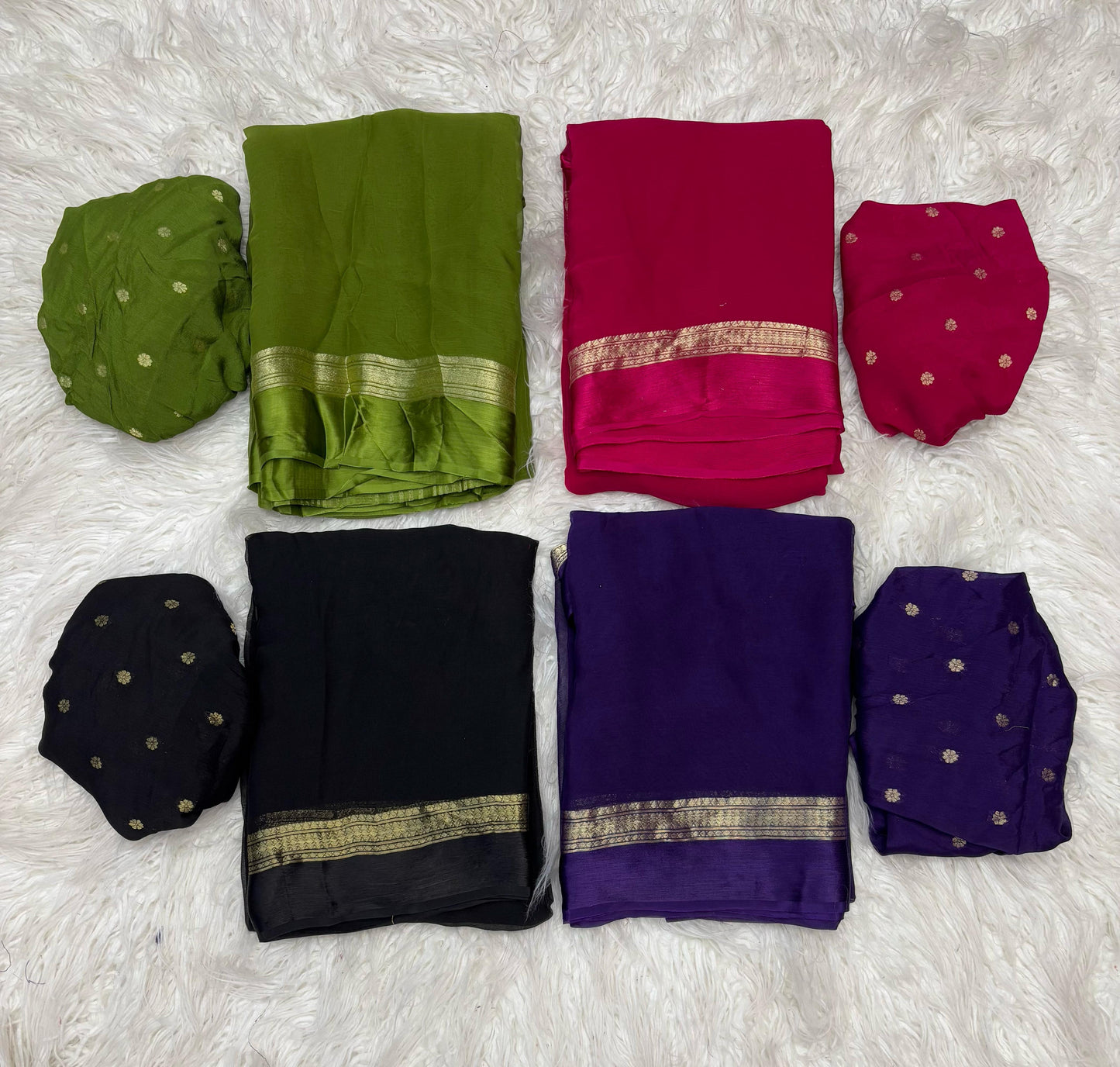 Soft chiffon saree with satin border