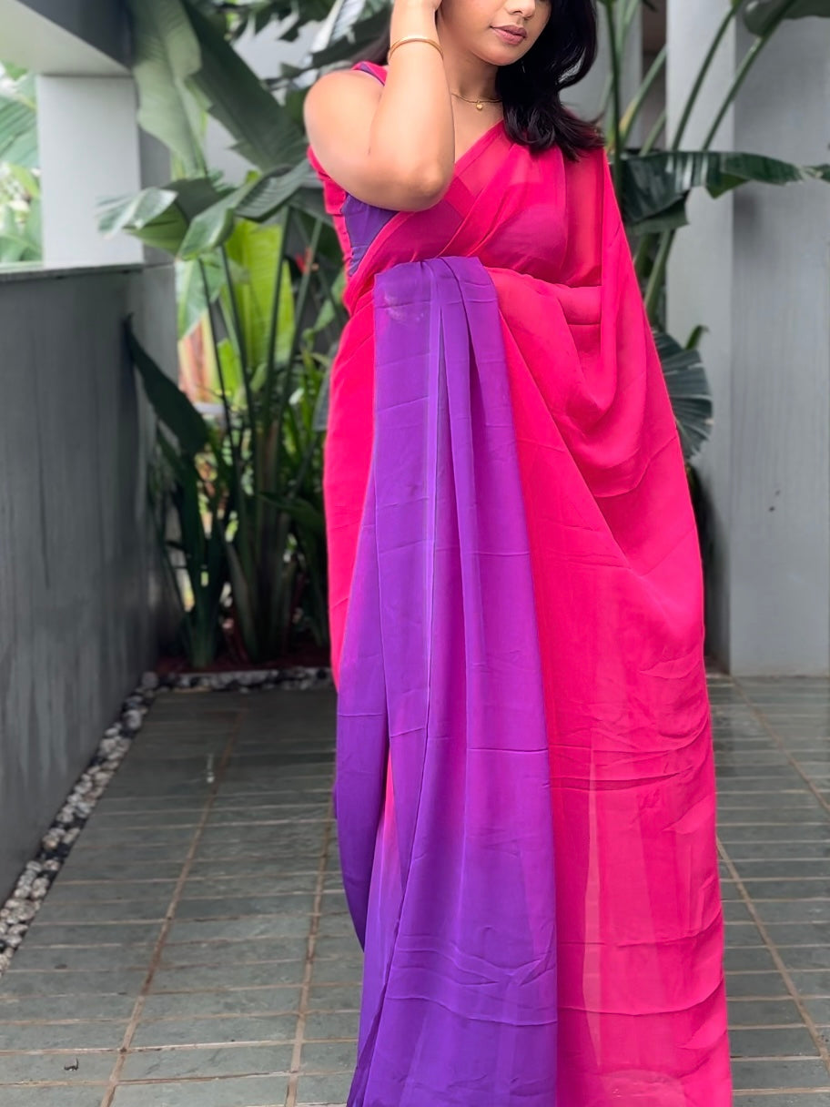 Soft georgette Ready to wear saree