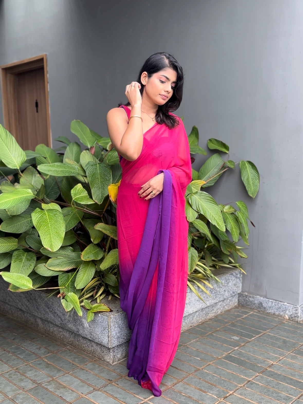 Soft georgette Ready to wear saree