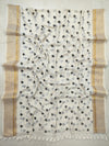 Pure and authentic mul cotton saree with spade and clover prints