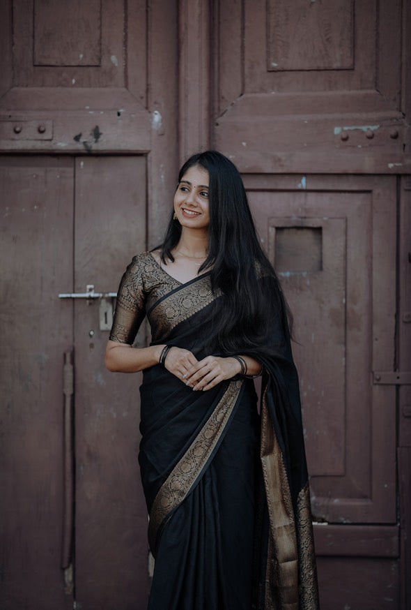 Soft Banarasi warm silk saree