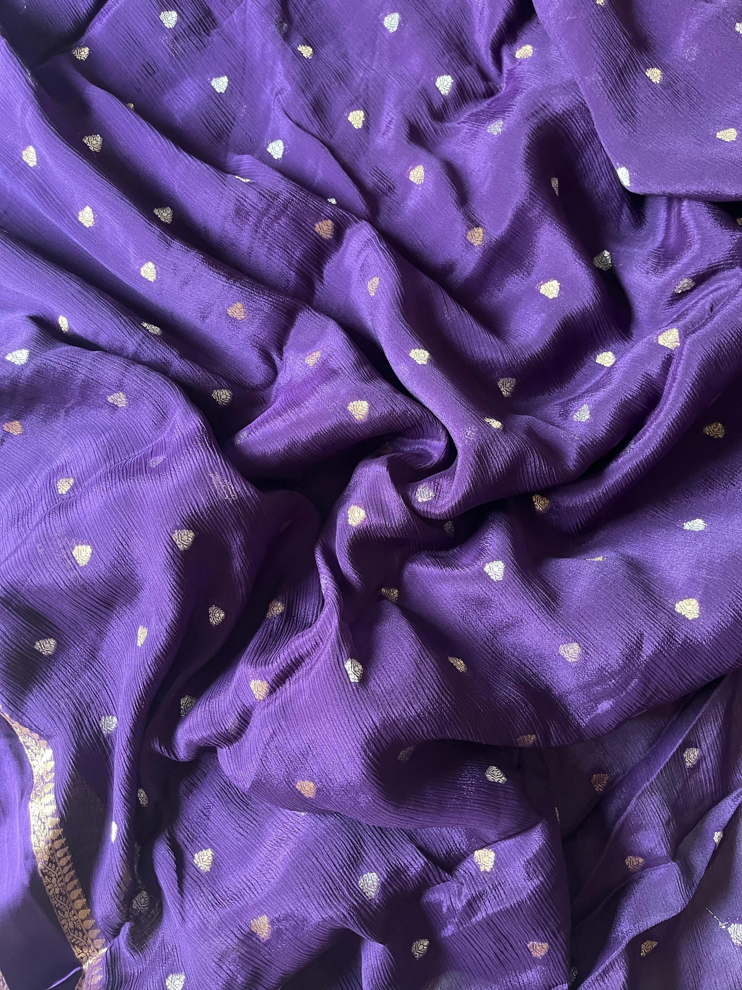 Soft viscous chinon silk saree