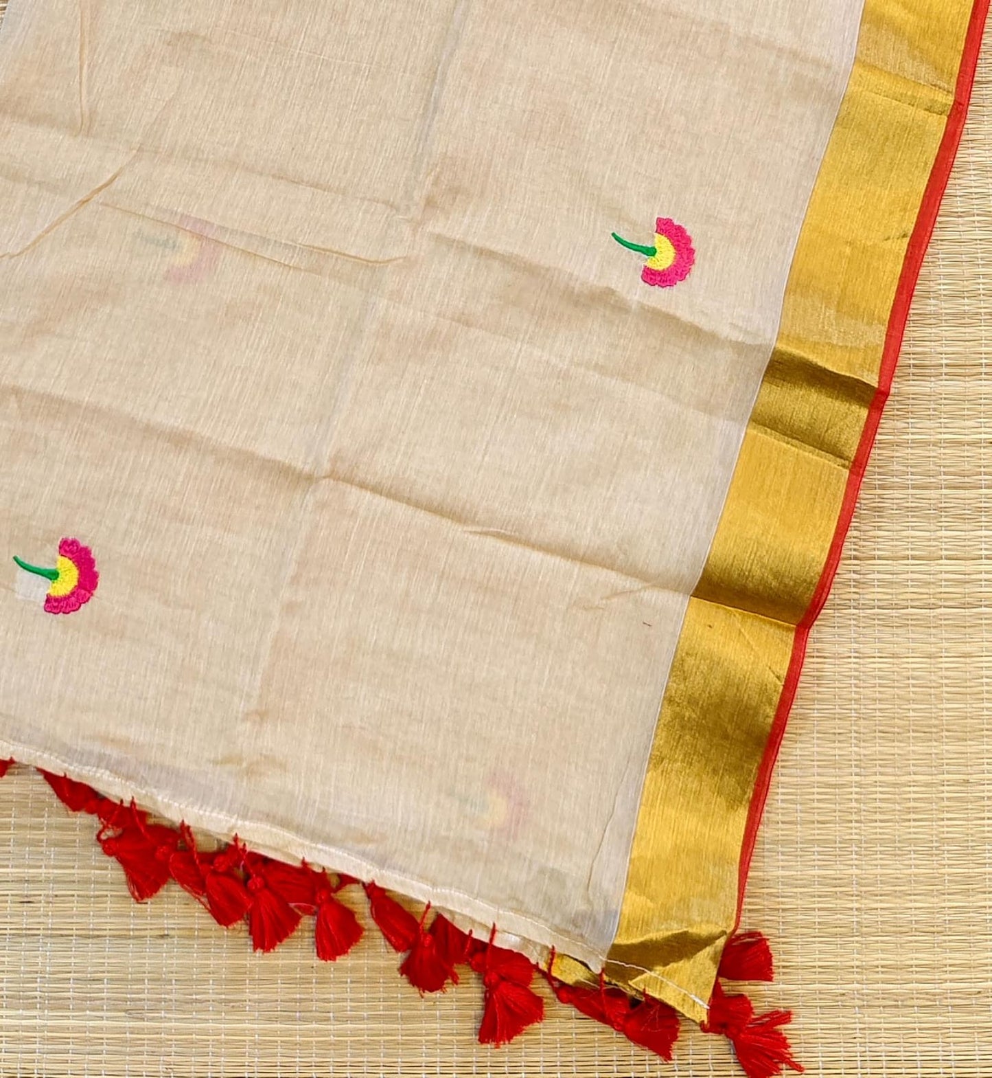 Soft mul cotton with embroidery