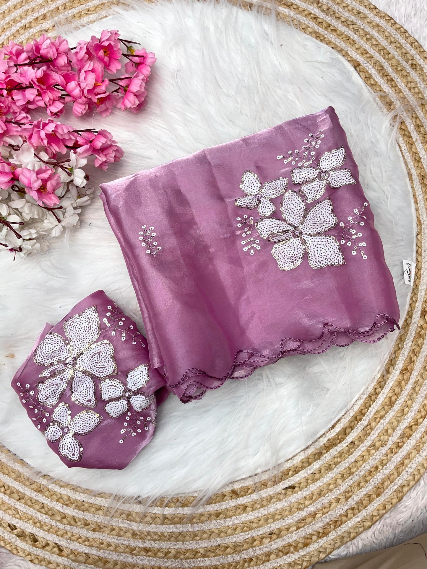 Jimmy choo saree with beautiful embroidery