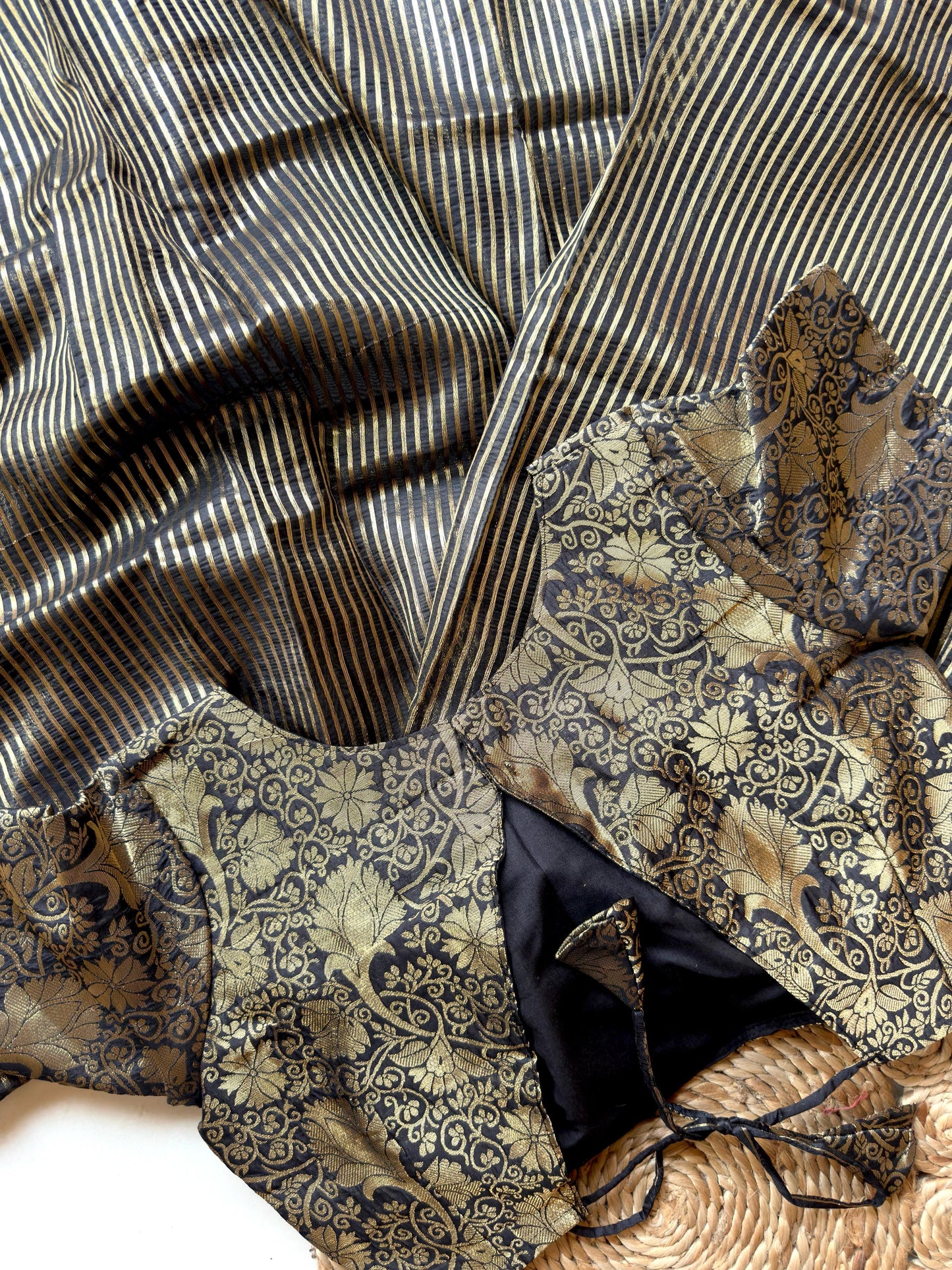Semi organza striped saree