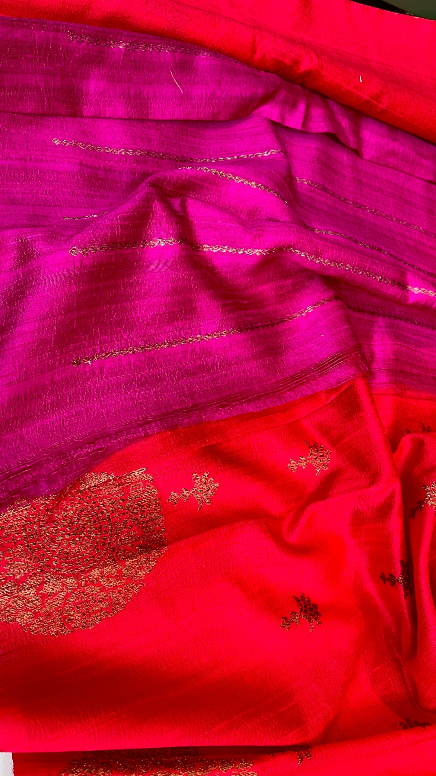 Raw Silk Saree with Banarasi weaves