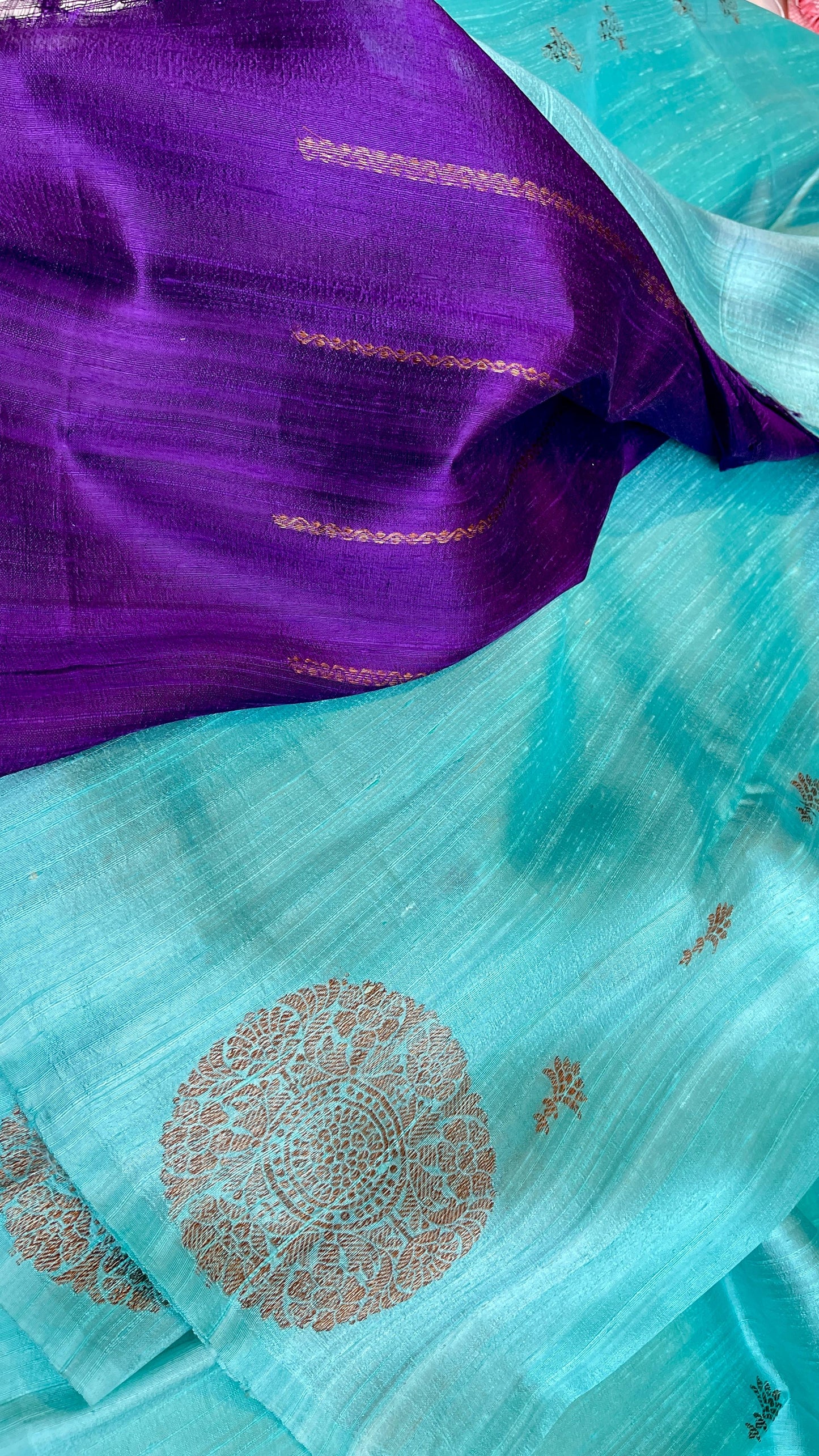Raw Silk Saree with Banarasi weaves