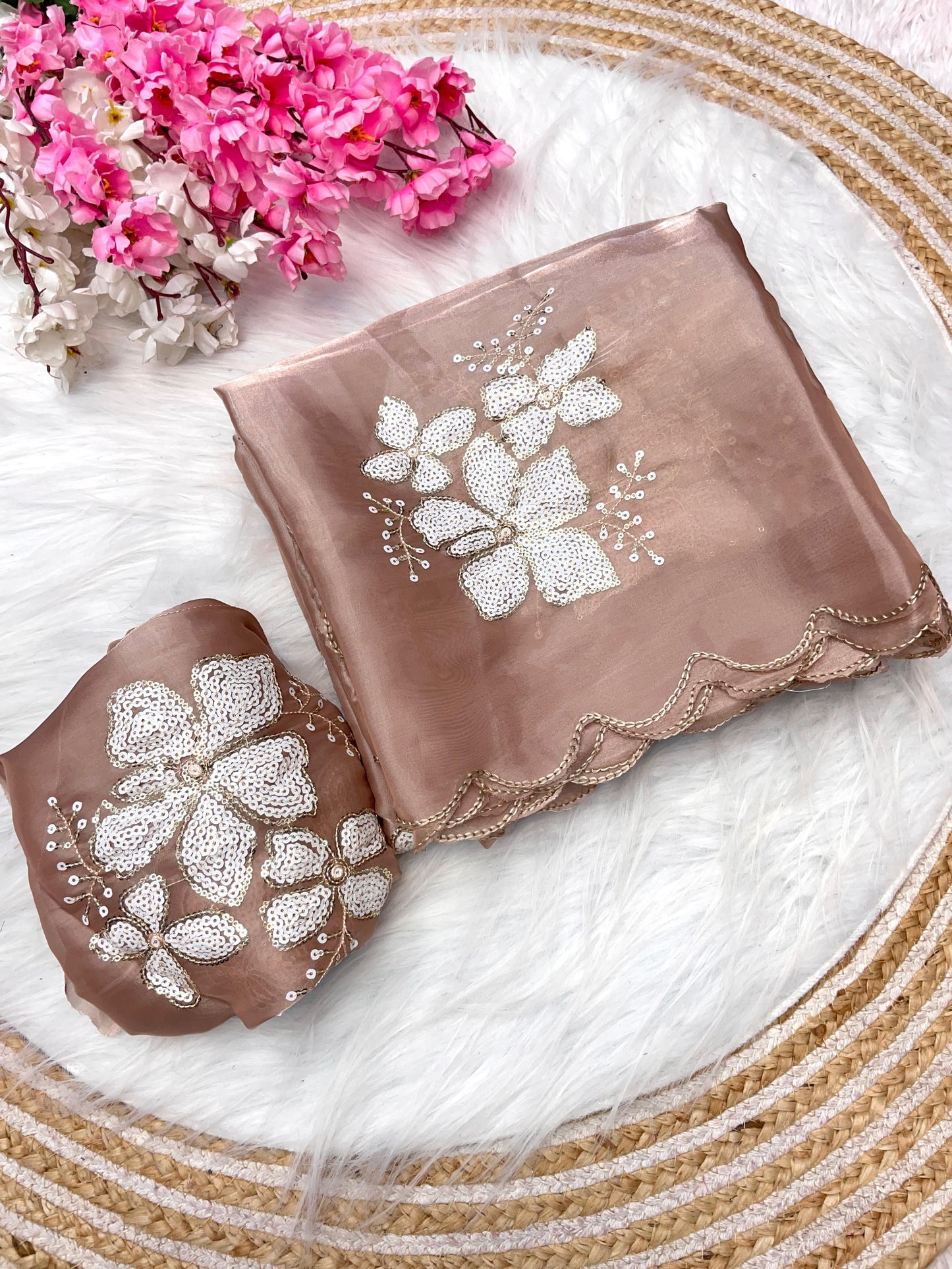 Jimmy choo saree with beautiful embroidery