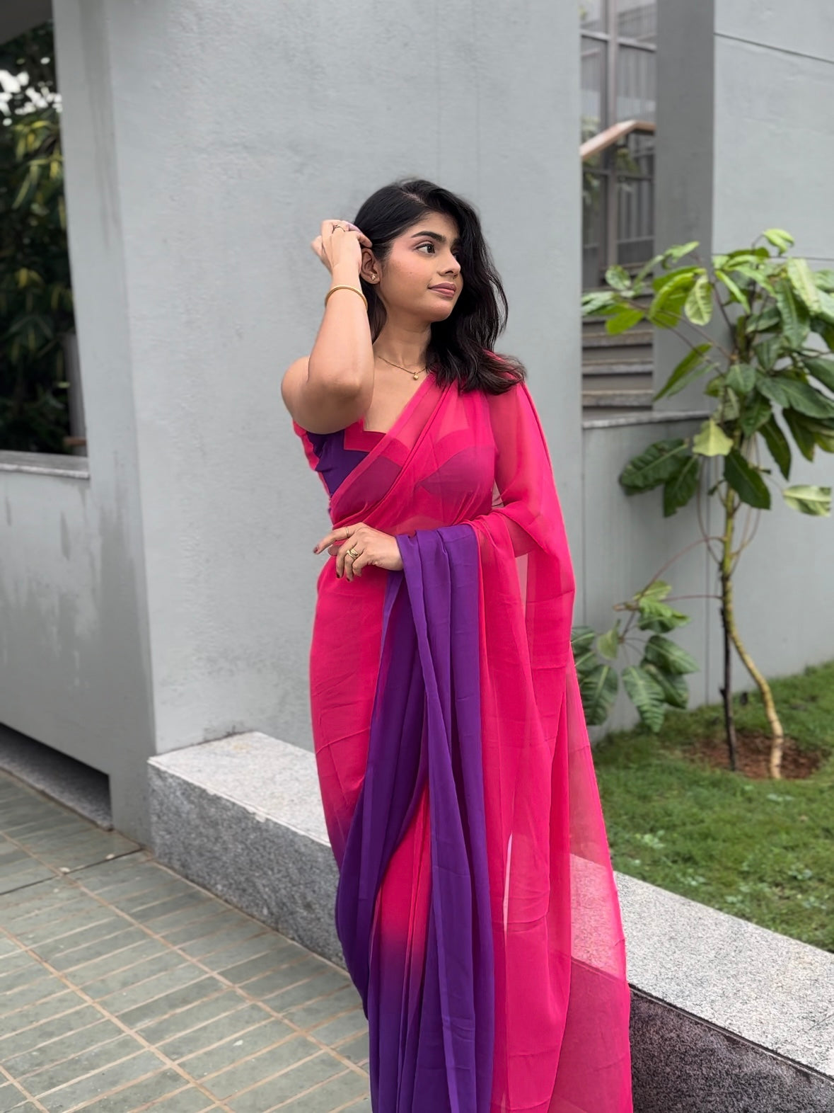 Soft georgette Ready to wear saree