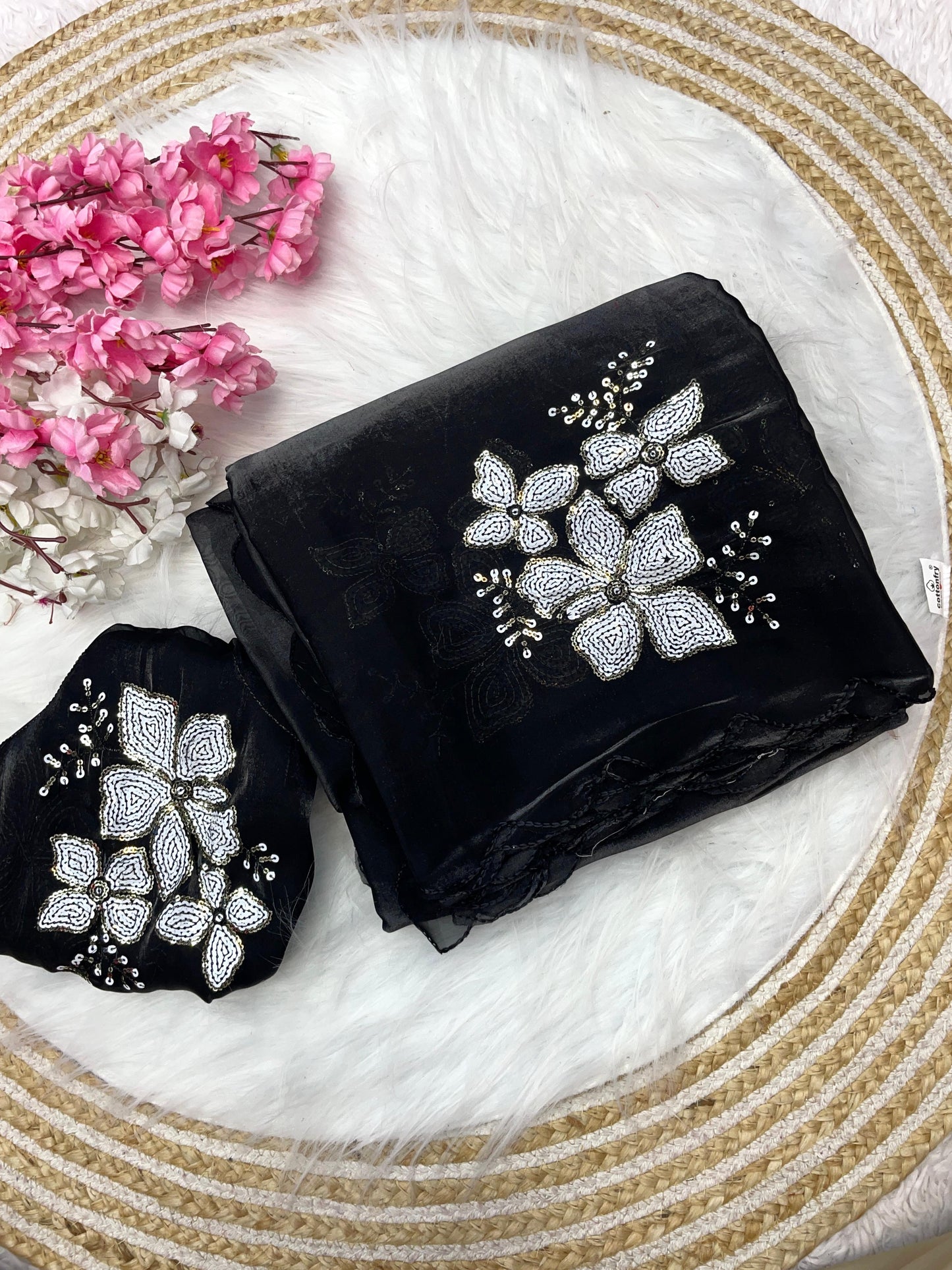 Jimmy choo saree with beautiful embroidery