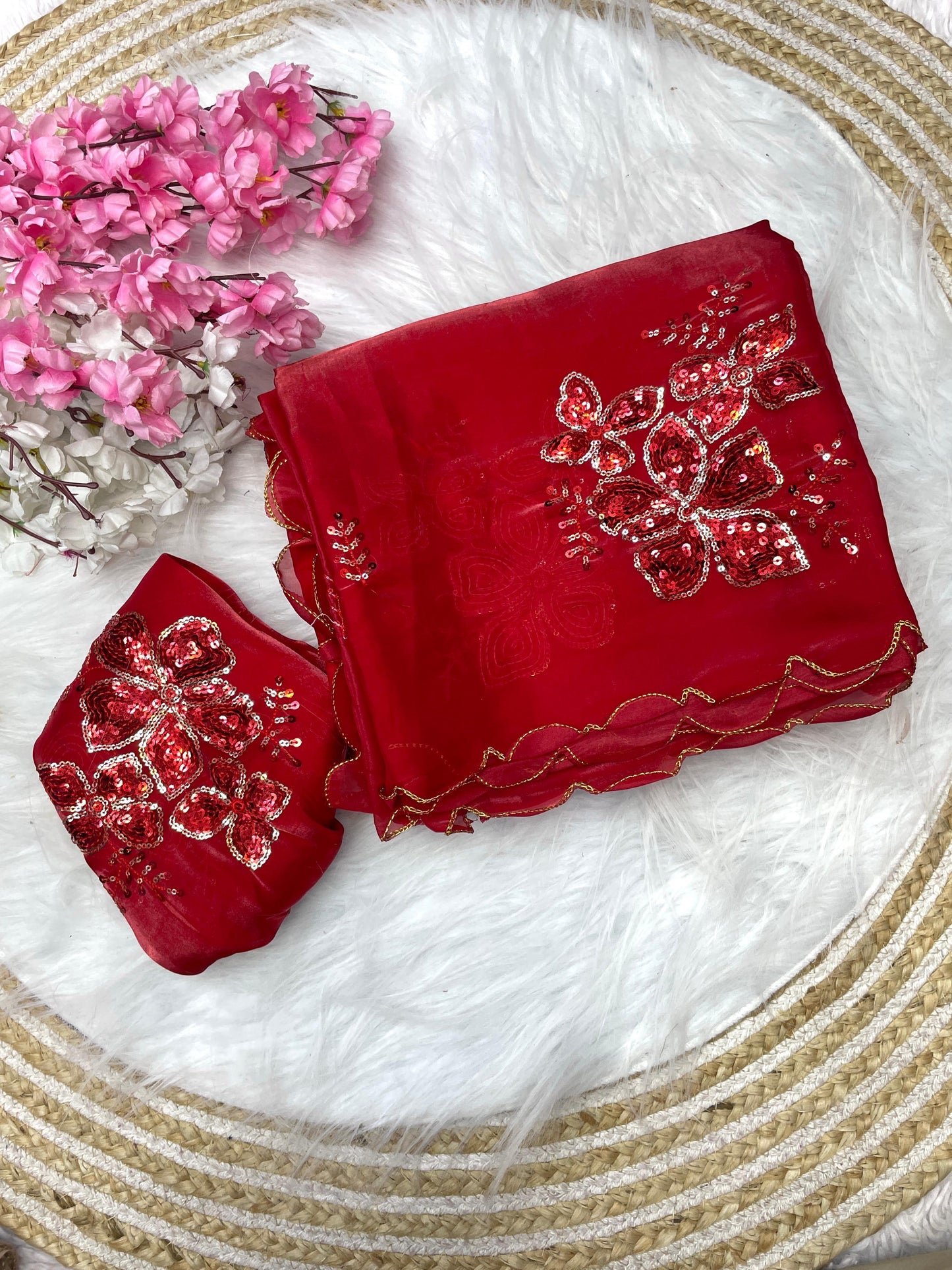 Jimmy choo saree with beautiful embroidery