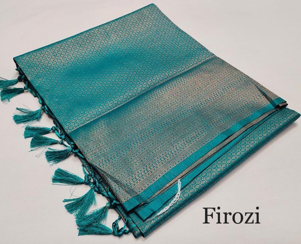 Soft kubera soft silk with copper zari