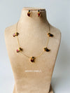 Invisible mango necklace - red