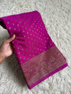 Beautiful semi banarasi saree with antique weaves and small buttas