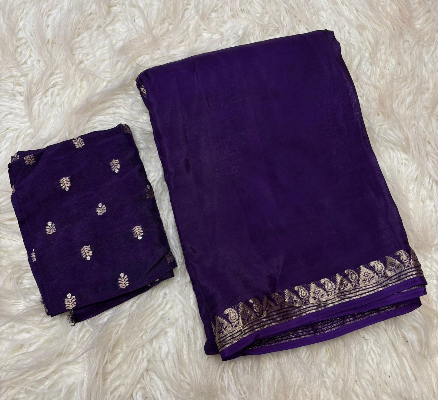 Soft viscous crepe silk saree
