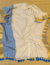 Pure mul cotton saree Big light blue border