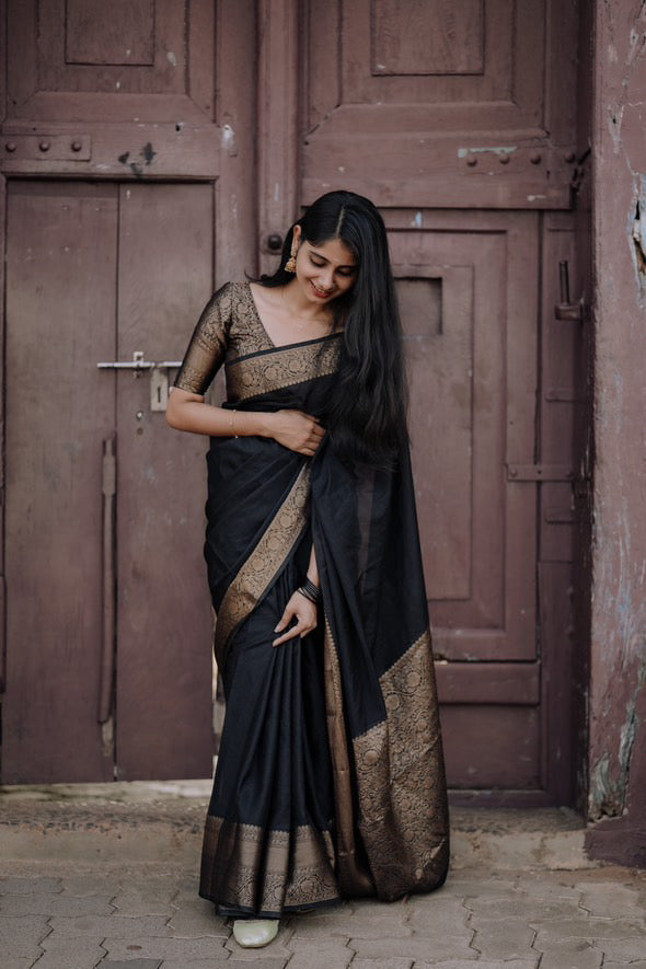 Soft Banarasi warm silk saree