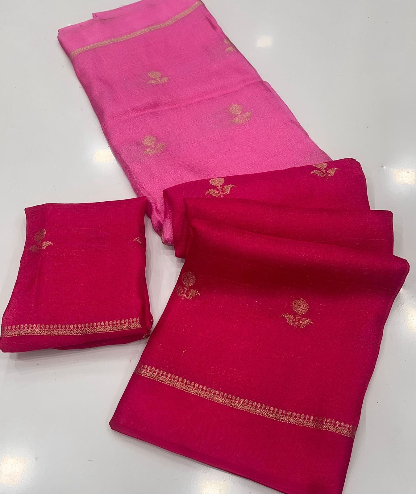 Beautiful ombré shaded khadi viscous saree