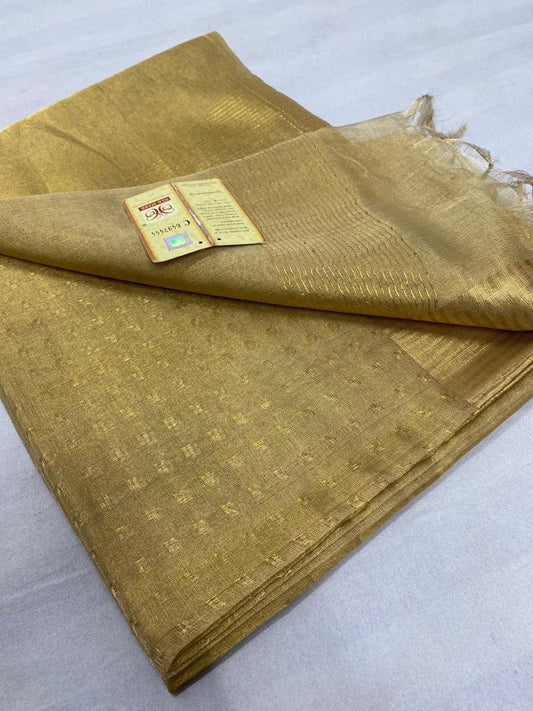 Pure Tissue tussar silk saree with uswa design