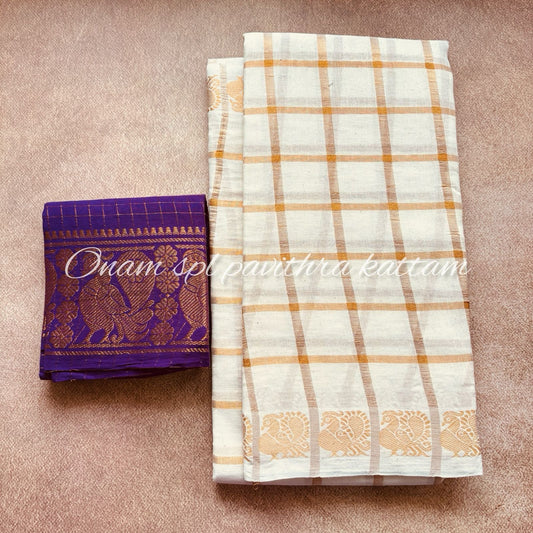 Sungudi cotton - Pavithra kattam Kerala collections
