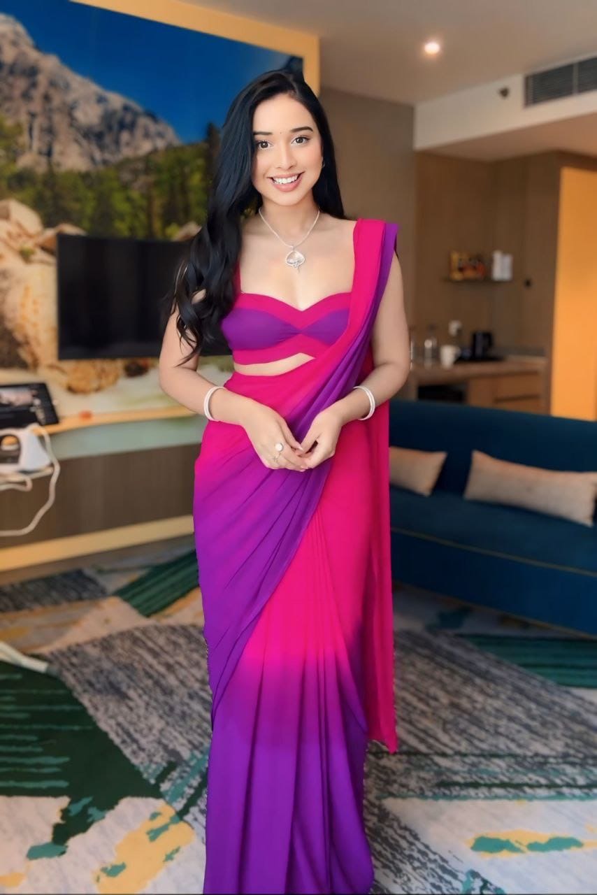 Soft georgette Ready to wear saree