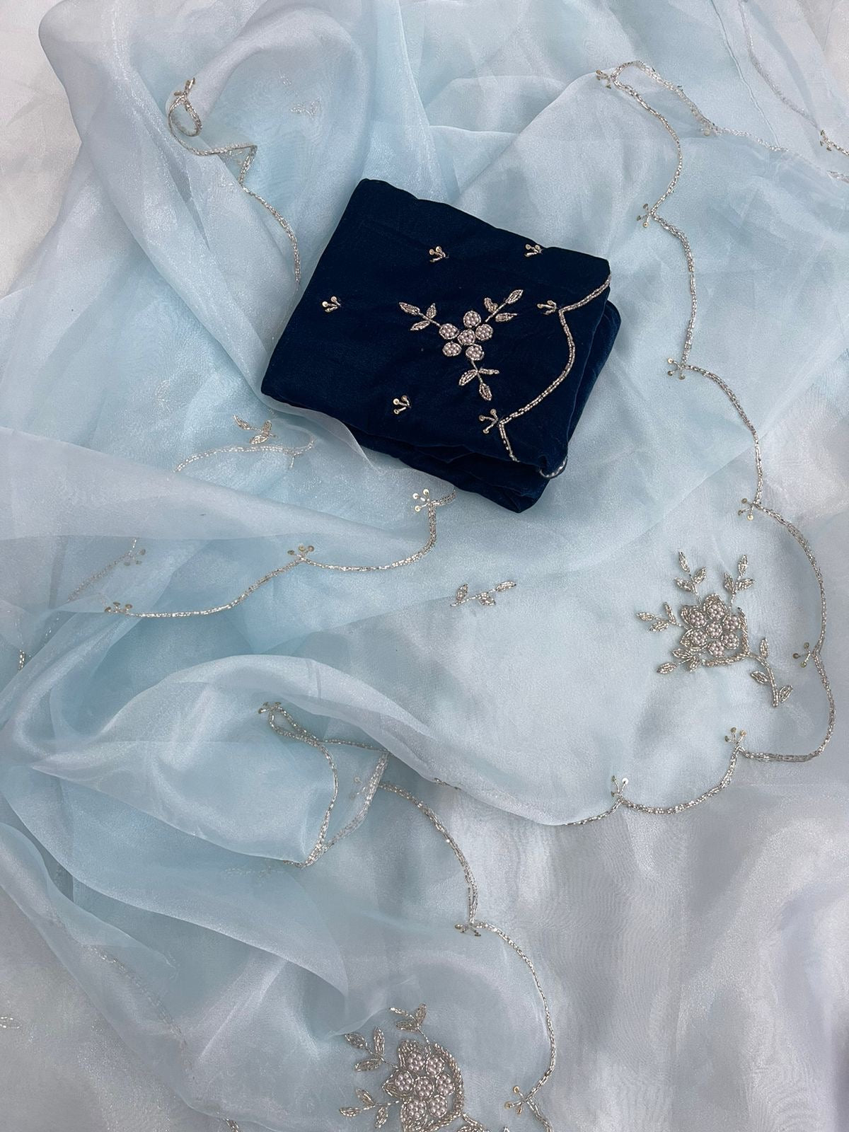 Soft organza with handwork
