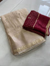 Beautiful viscose georgette saree with sequins butti