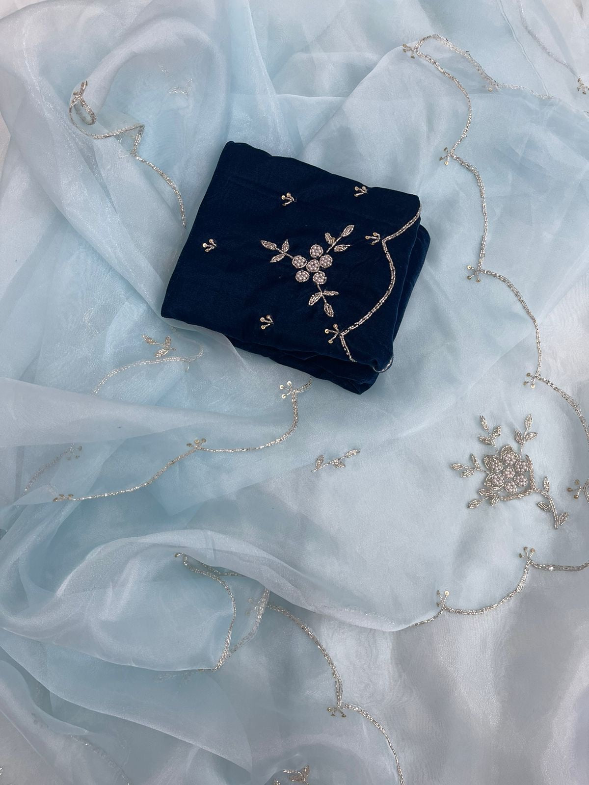 Soft organza with handwork