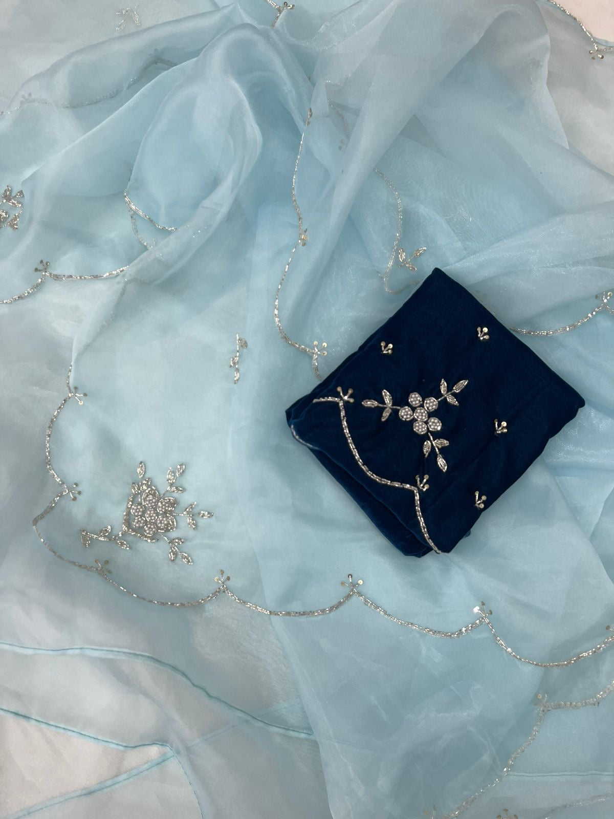 Soft organza with handwork