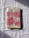 Floral appliqué embroidered shimmer saree