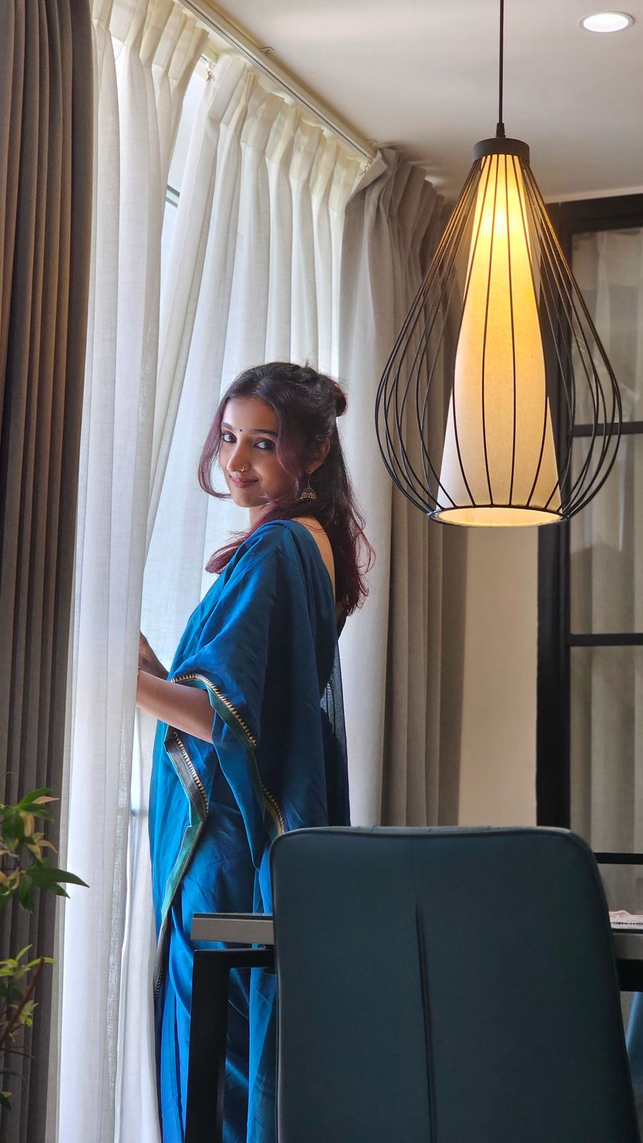 Beautiful Soft Narayanpet saree - Teal