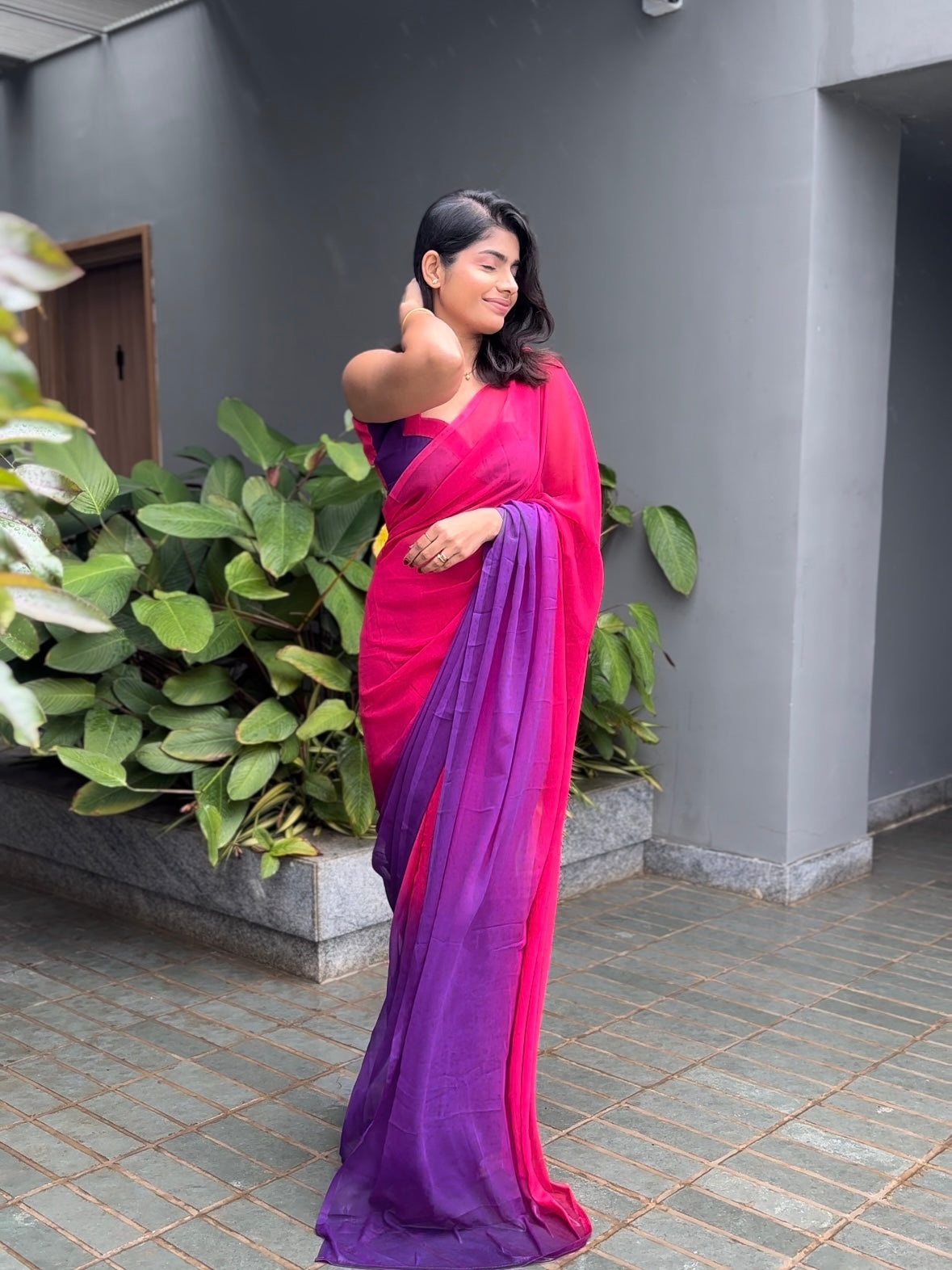 Soft georgette Ready to wear saree