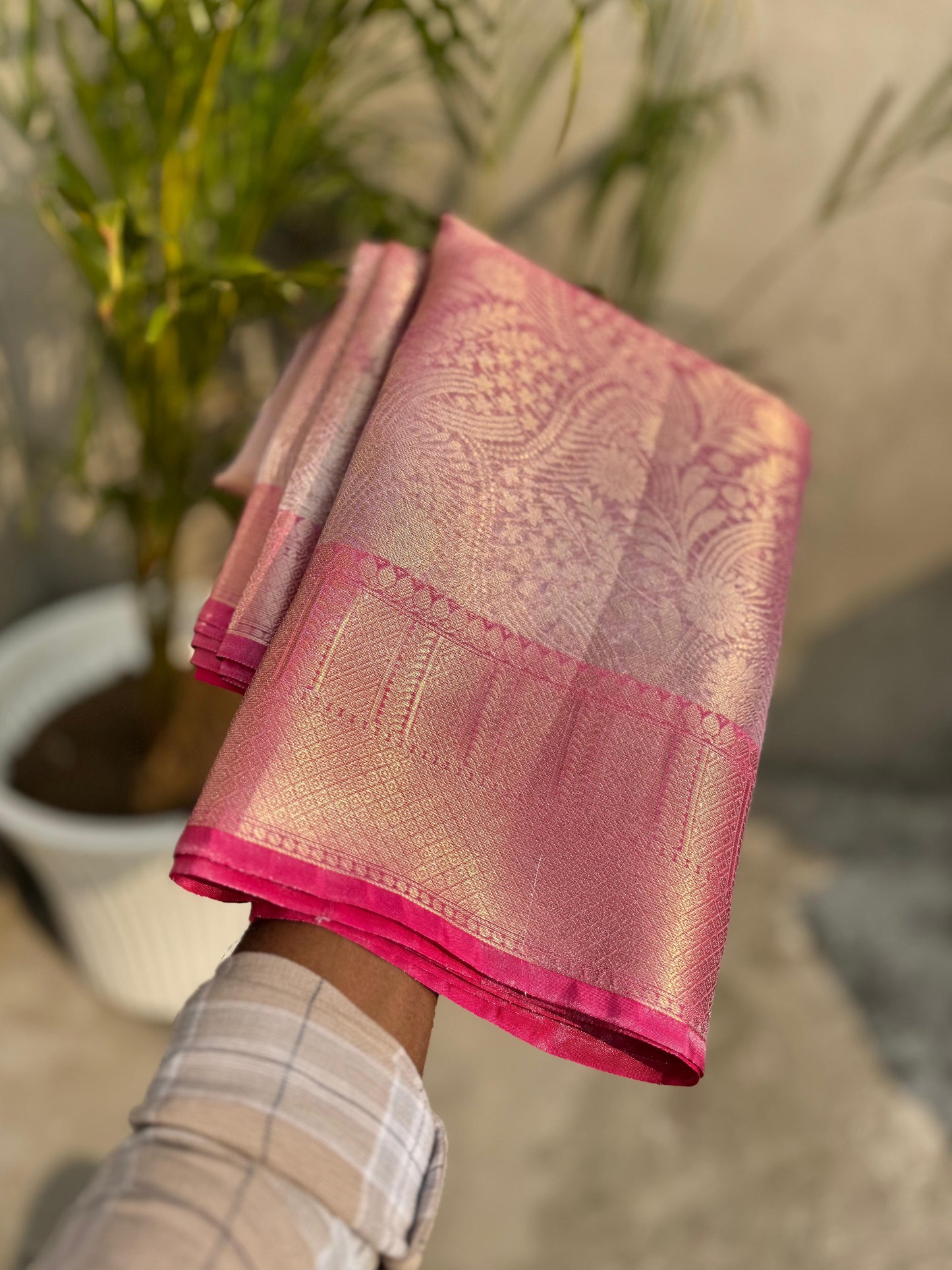 Semi banarasi tissue saree