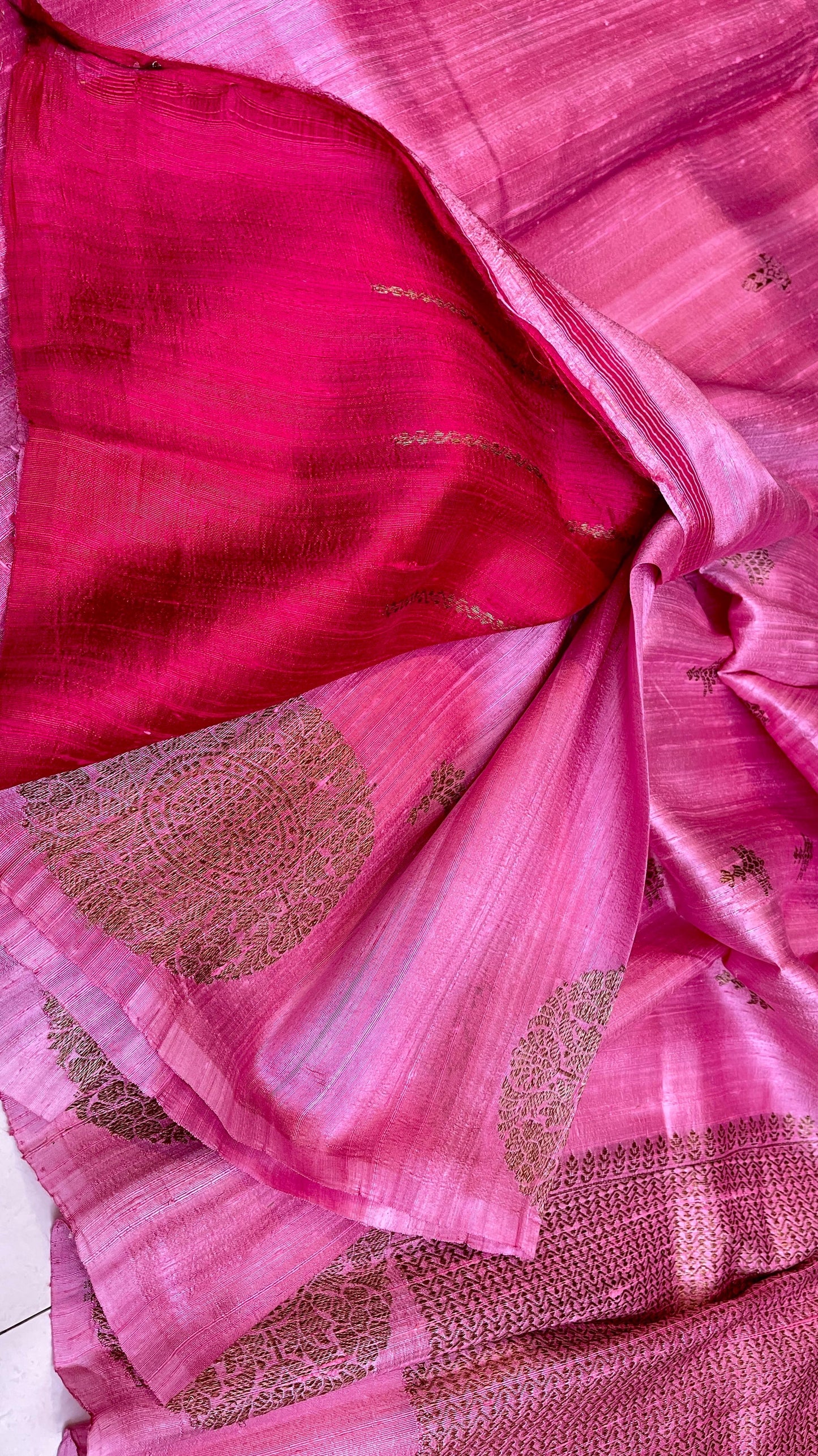 Raw Silk Saree with Banarasi weaves