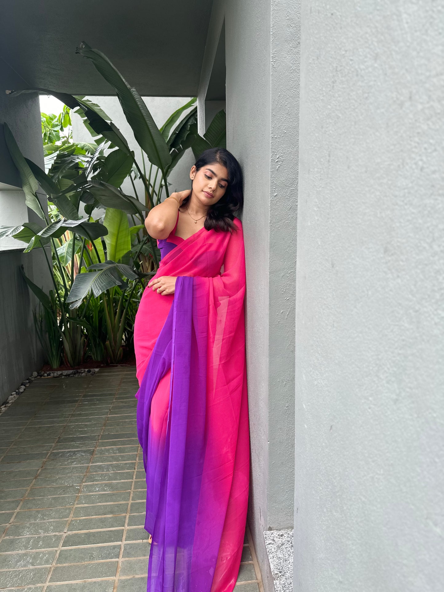 Soft georgette Ready to wear saree
