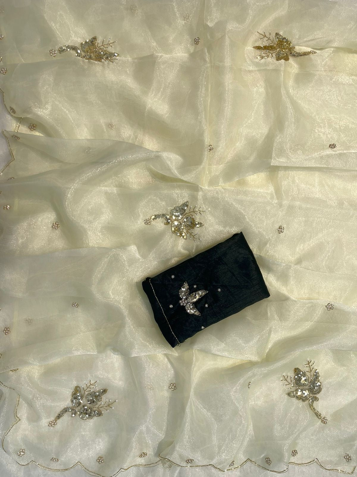 Soft organza with handwork