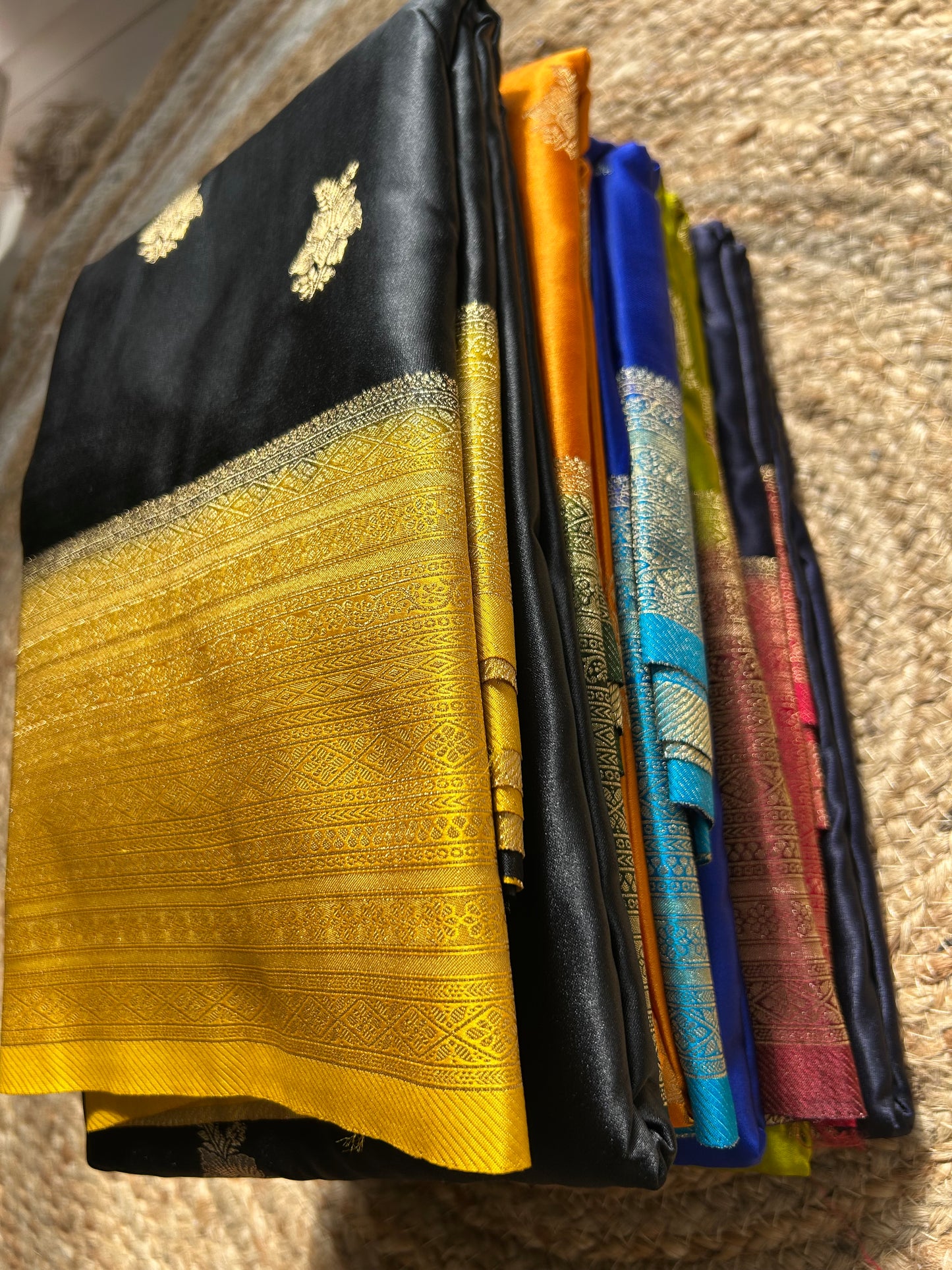 Soft and flowy crepe silk saree with Banarasi weavings