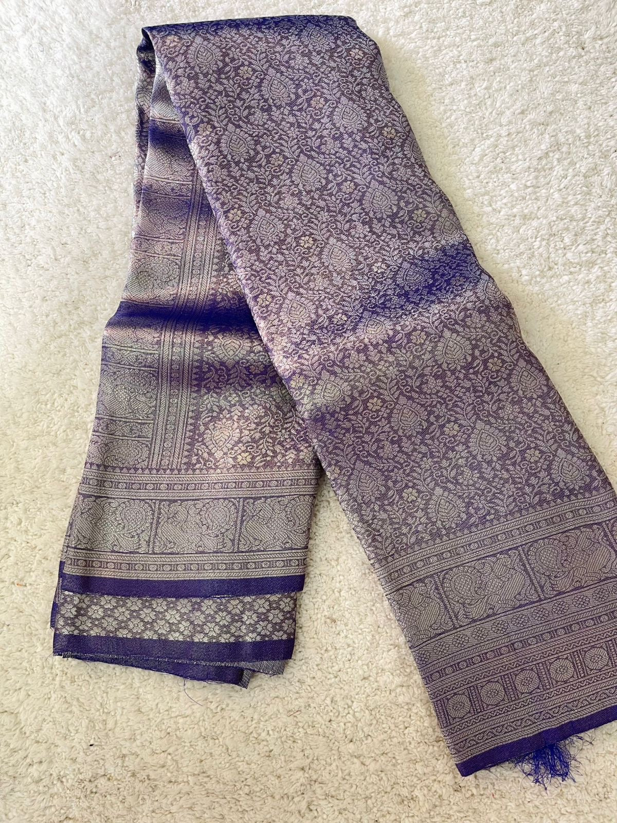 Beautiful soft Banarasi brocade crepe silk sarees in pastels