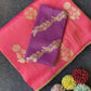 Premium Pure viscous dola silk saree with contrast blouse