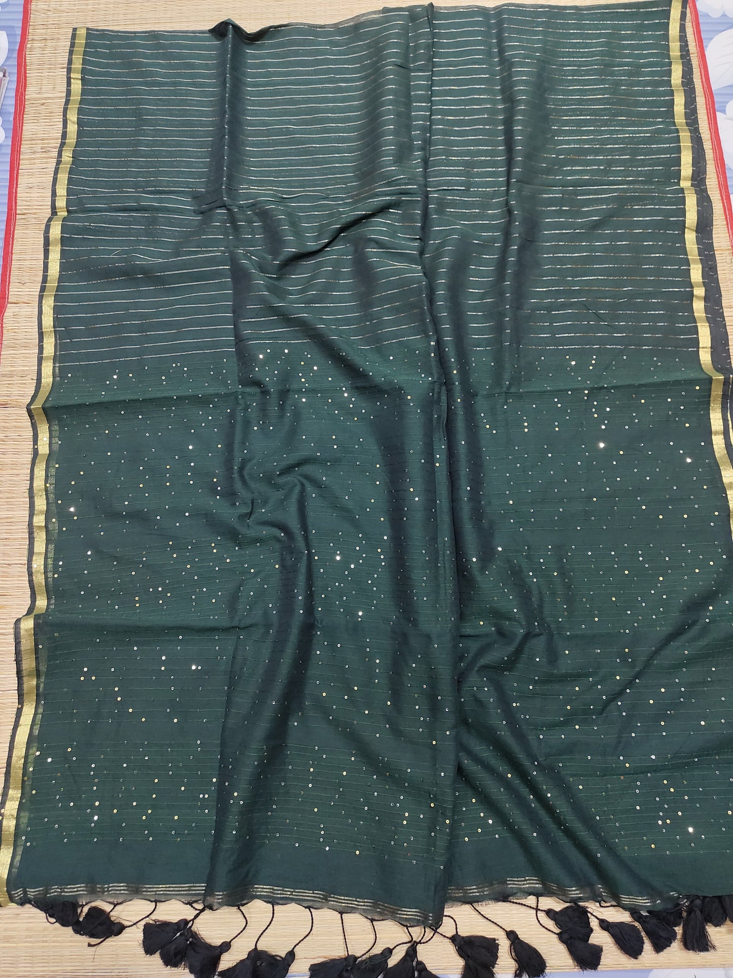 Pure cotton saree with zari stripes