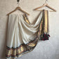 Pure authentic mul cotton saree with zari lines border - without blouse