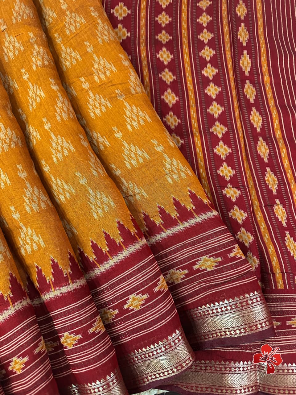 Soft ikkat printed mix cotton sarees