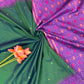 Beautiful semi silk saree with pochampally border